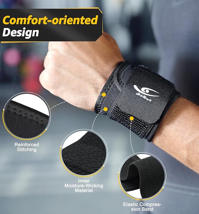 HiRui 2 PACK Wrist Compression Strap and Wrist