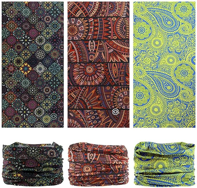 Headband Neck Gaiter Head Wrap Headwear Face Mask Magic Scarf Bandana for Men and Women