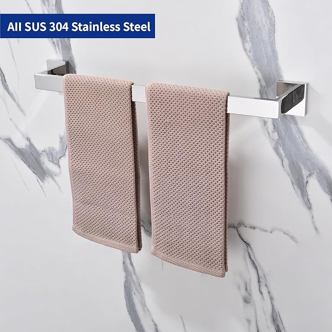 23.6 Inch Black Single Towel Bar Rack 304 Stainless
