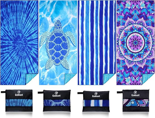 4 Pack Lightweight Thin Beach Towel Oversized 71"x32"