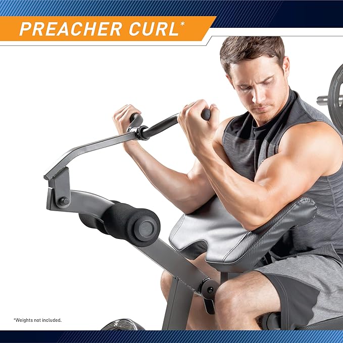 Marcy Olympic Weight Bench with Preacher Curl Pad