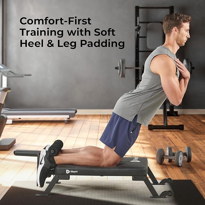 Lifepro Nordic Curl Workout Bench - Home Gym 1" & 2" Olympic