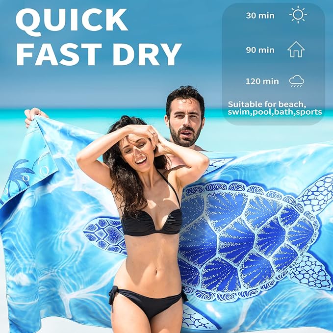 4 Pack Lightweight Thin Beach Towel Oversized 71"x32"