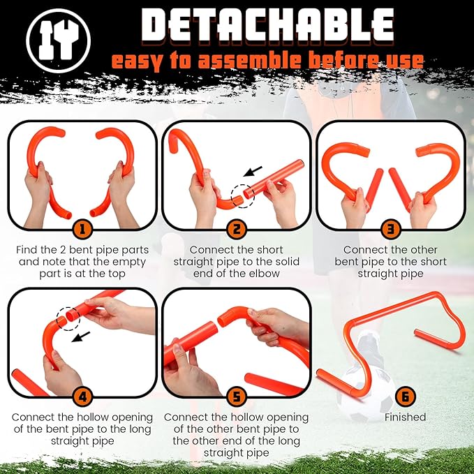 5 Pcs Speed Agility Training Hurdles Detachable Durable