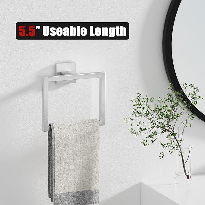 5-Pieces Brushed Nickel Bathroom Accessories Set 23.6 Inch