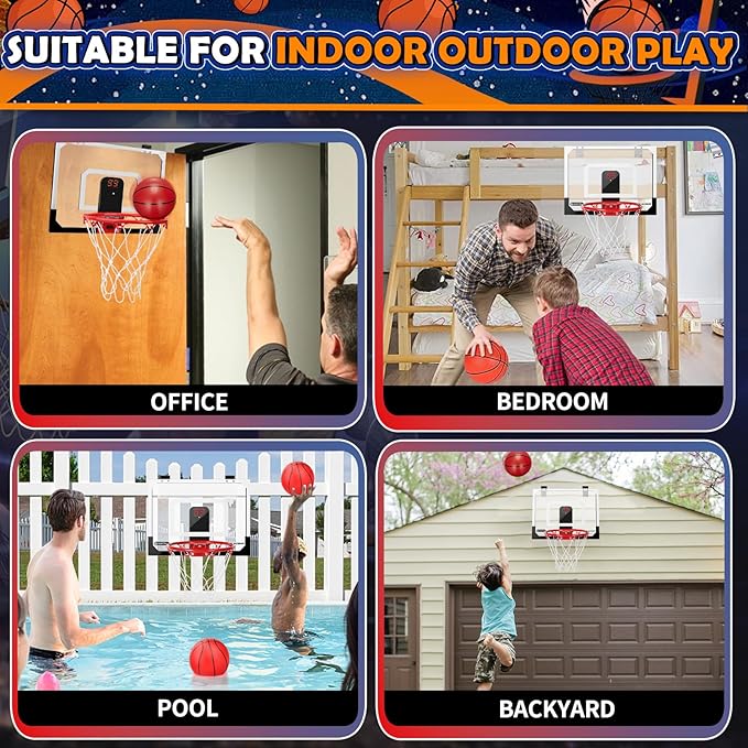 Mini Basketball Hoop Set for Kids Adults 4 Small