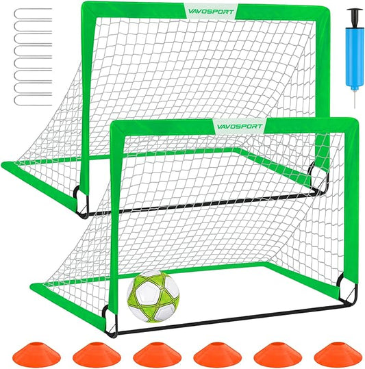 Kids Soccer Goals for Backyard Set - 2 4' x 3' Portable