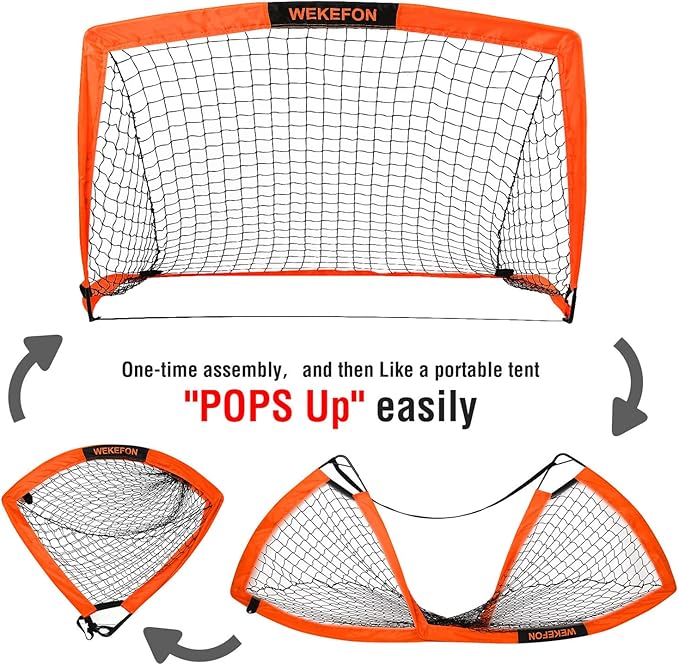 WEKEFON Soccer Goals 2 - 3.6'x2.7' Portable