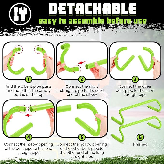 5 Pcs Speed Agility Training Hurdles Detachable Durable