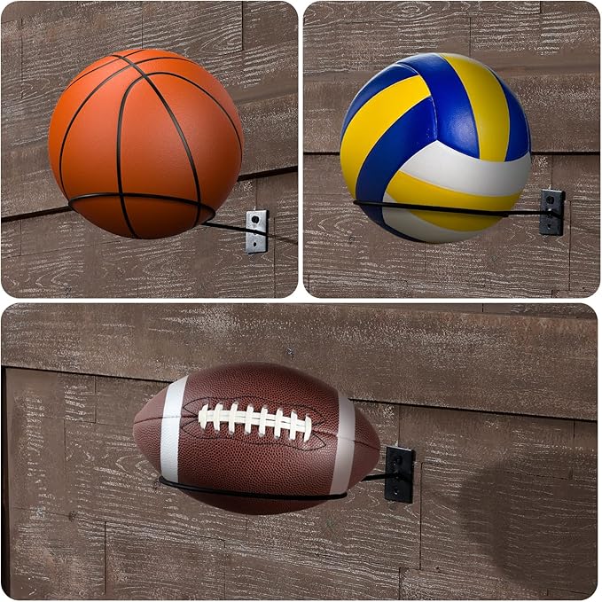 Lounsweer 10 Pcs Ball Holder Wall Mount Display