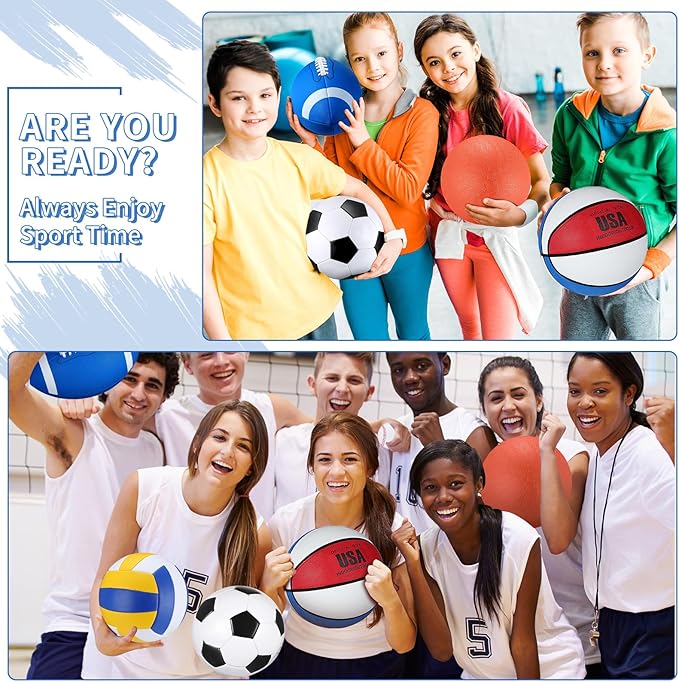Libima 6 Pcs Multi Sport Ball Set Official
