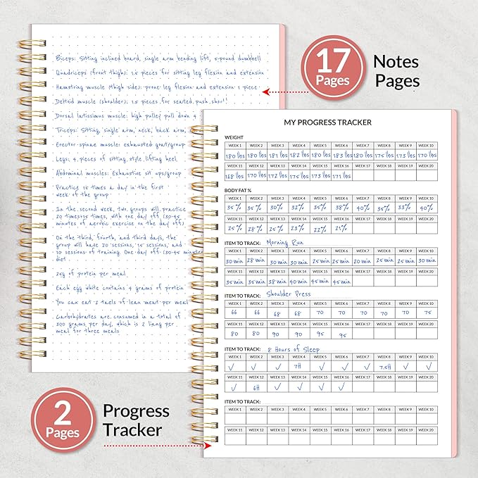 2025 Fitness Workout Journal Planner for Women & Men 2025 - 2025 Exercise 6.4" x 8.3" Fitness