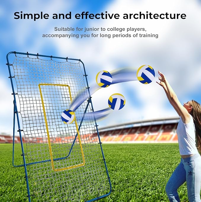 Adjustable Volleyball Rebounder Net 4x7ft