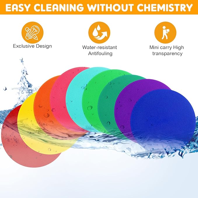 Haull 91 Pcs Poly Spot Markers 9 Inch 9 Colors