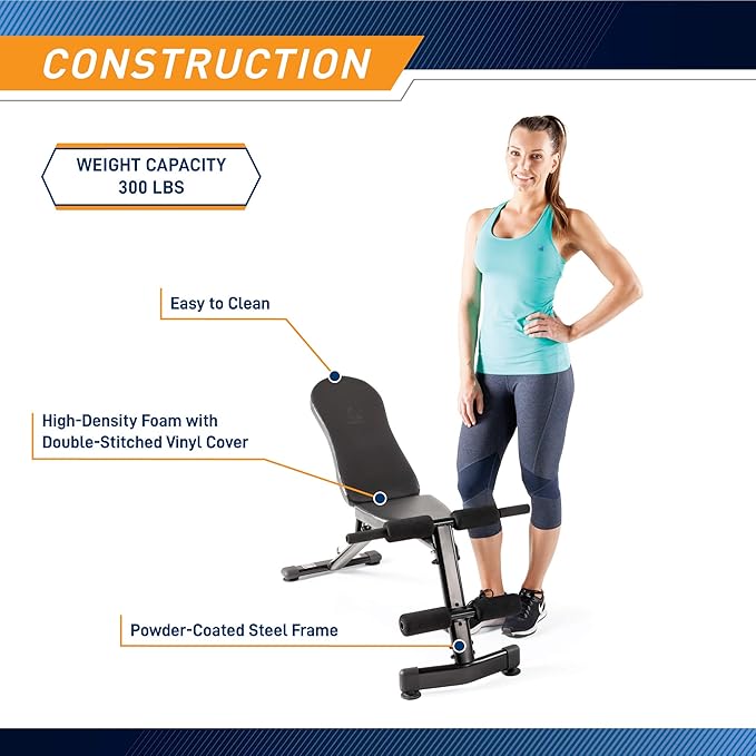 Marcy Multi-Purpose Adjustable Workout Utility Weight Bench SB-228 , 42.00 x 26.00 x 48.00 inches,