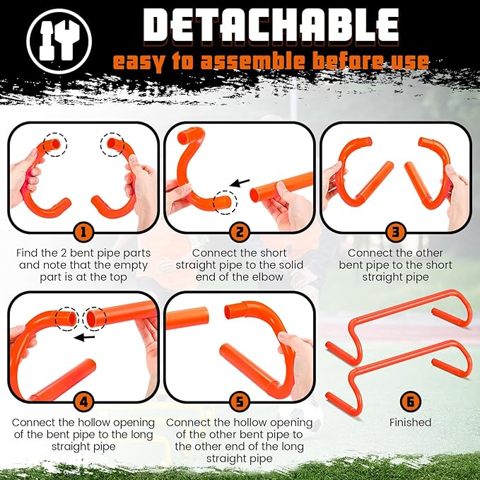 5 Pcs Speed Agility Training Hurdles Detachable Durable