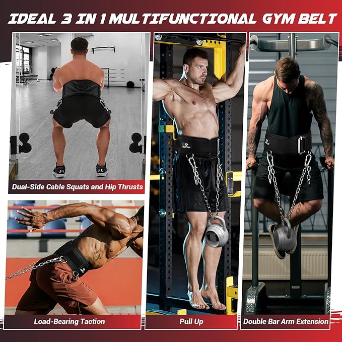 3-in-1 Weight Lifting Belt for Men 40.6 IN 350 LBS