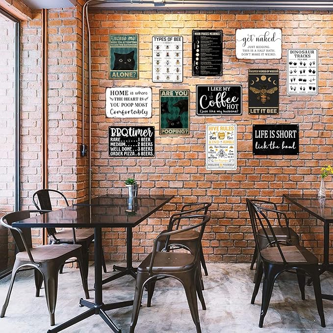 Hive Rules Funny Vintage Tin Sign Humble Kind 8x12 Inch