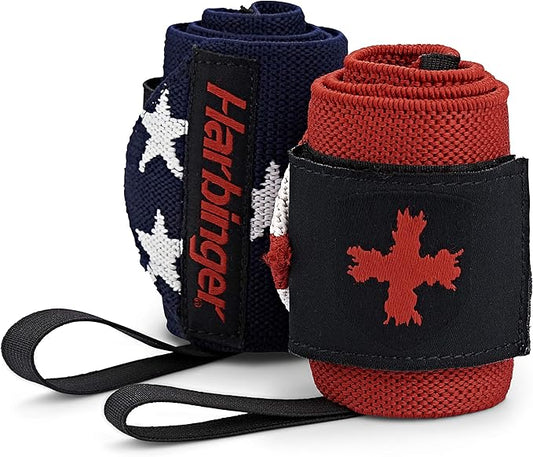 Harbinger Red Line 18-Inch Weightlifting Wrist Wraps for Men and Women (Pair)