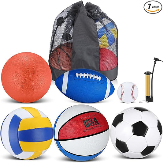 Libima 6 Pcs Multi Sport Ball Set Official