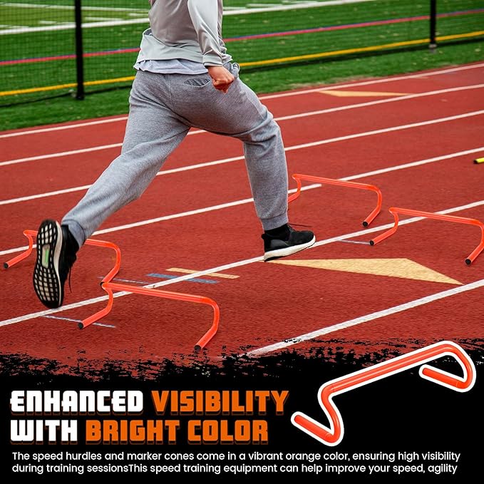 5 Pcs Speed Agility Training Hurdles Detachable Durable