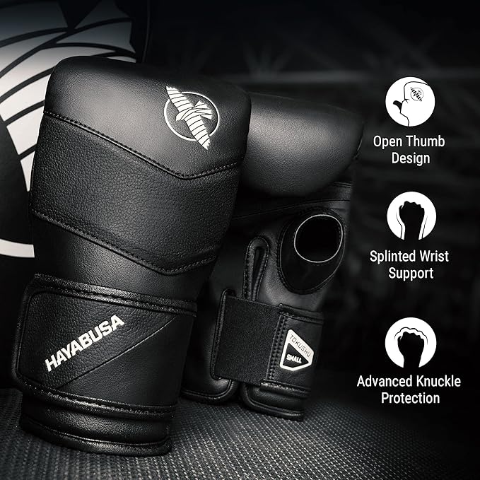 Hayabusa T3 Boxing Bag Gloves for Men and Women, Open Thumb