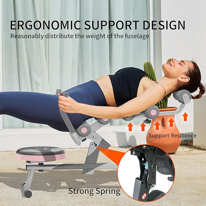 Leikefitness Back Relax Chair with Foam Roller Relieve 360° Rotating