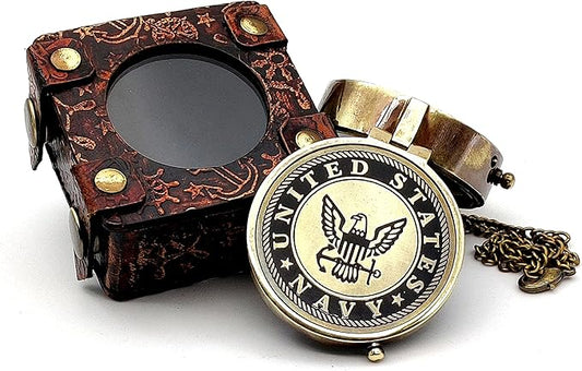 5MOONSUN5's US Navy Engraved Brass Military Compass Nautical