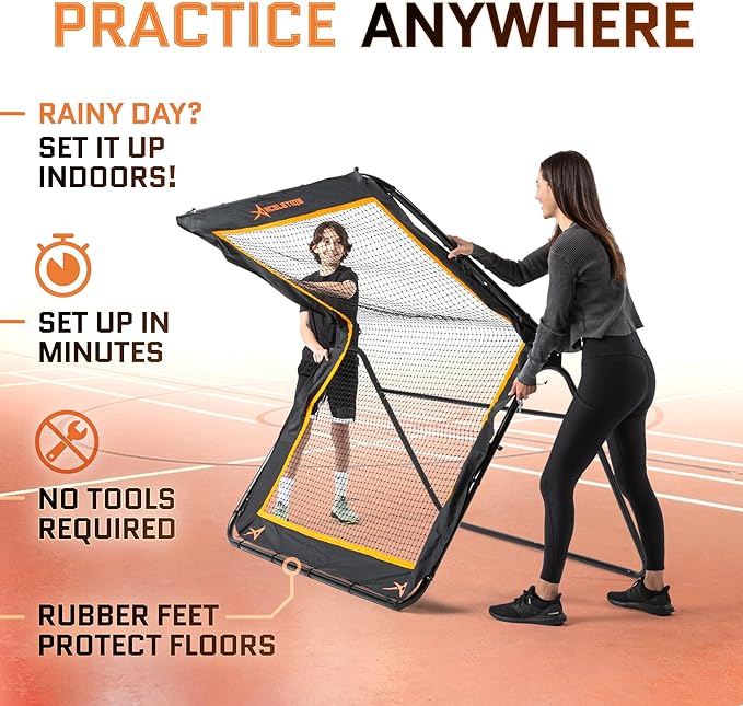 ACELETIQS Lacrosse Rebounder for Backyard 5x7 Feet Baseball