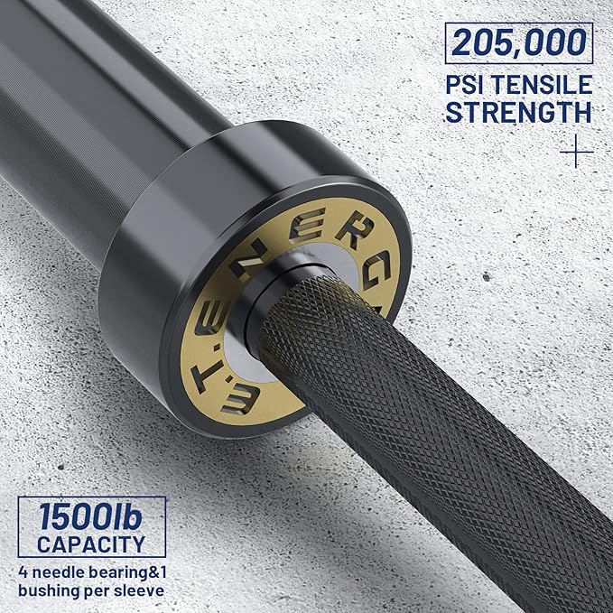 7ft Olympic Barbell Bar 45LB Load 1500-lbs Capacity Available 2" Olympic