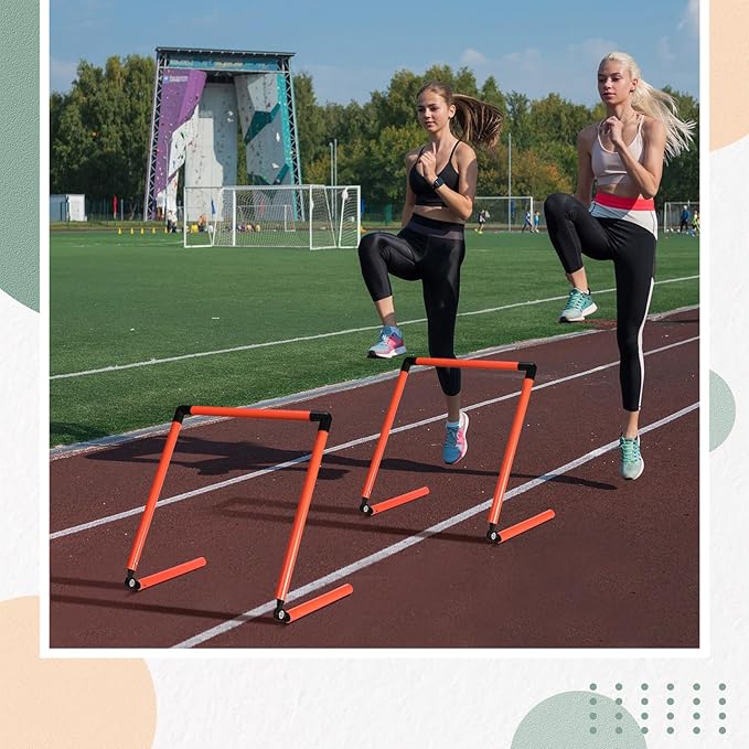 6 Pcs 20/24 Inch Adjustable Speed Training Hurdles