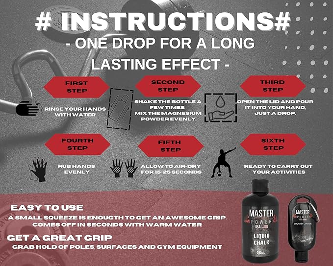 Mess-Free Gym Chalk for Weightlifting, Gymnastics, Rock Climbing, Dancing. Sweat-Resistant and Long Lasting for Stronger Grip - High Performance - Skin Friendly