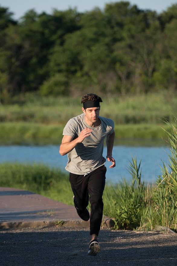 Headbands for Men and Women - Mens Sweatband & Sports Headband Moisture Wicking Workout Sweatbands for Running, Cross Training, Yoga and Bike Helmet Friendly