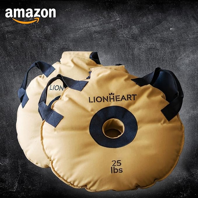 Lionheart Sand Weight Plates 10, 15, 15, 25, 25, 35, 35, 45 45 lb 2 Unfilled