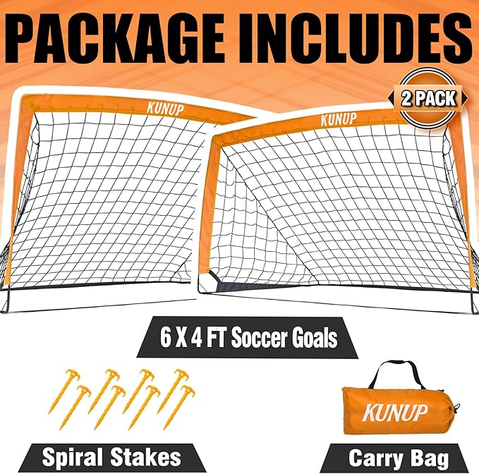 Kids Soccer Goals for Backyard 5×3, 6×4, 6×4, 9×5FT 9×5FT 2 2 Pieces