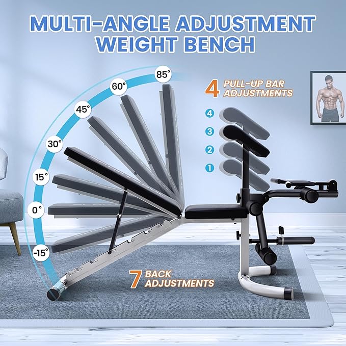 Adjustable Weight Bench Professional Utility Heavy Duty Workout