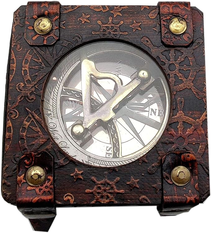 5MoonSun5's Antique Brass Sundial Compass Marine Boat Gift