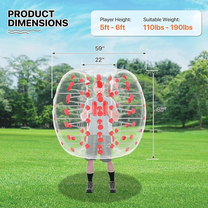 MADOG Inflatable Bumper Ball Body Zorb Ball