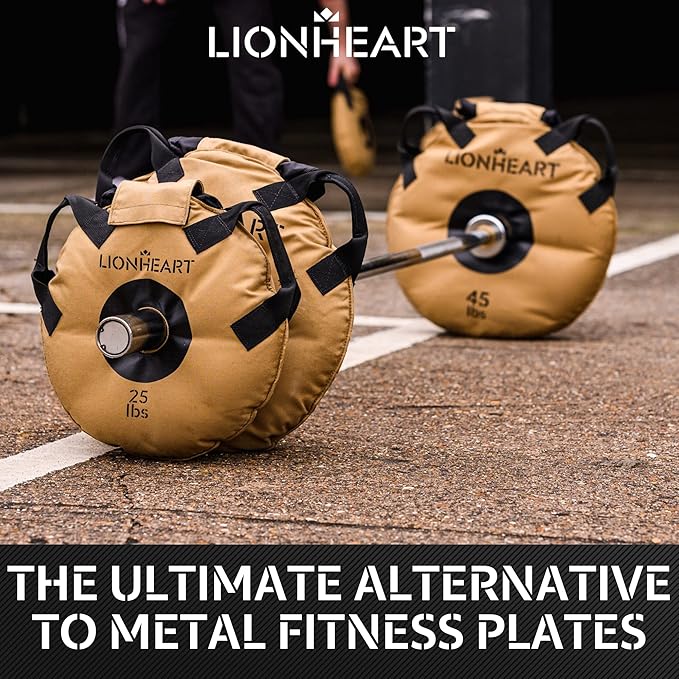 Lionheart Sand Weight Plates 10, 15, 15, 25, 25, 35, 35, 45 45 lb 2 Unfilled