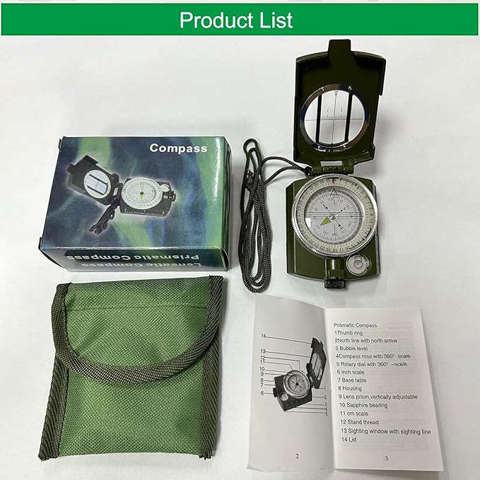 Military Compass, JYEASTZ Compass Military Grade for Hiking