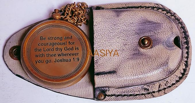 Lord is My Guide Brass Compass Gift Brass