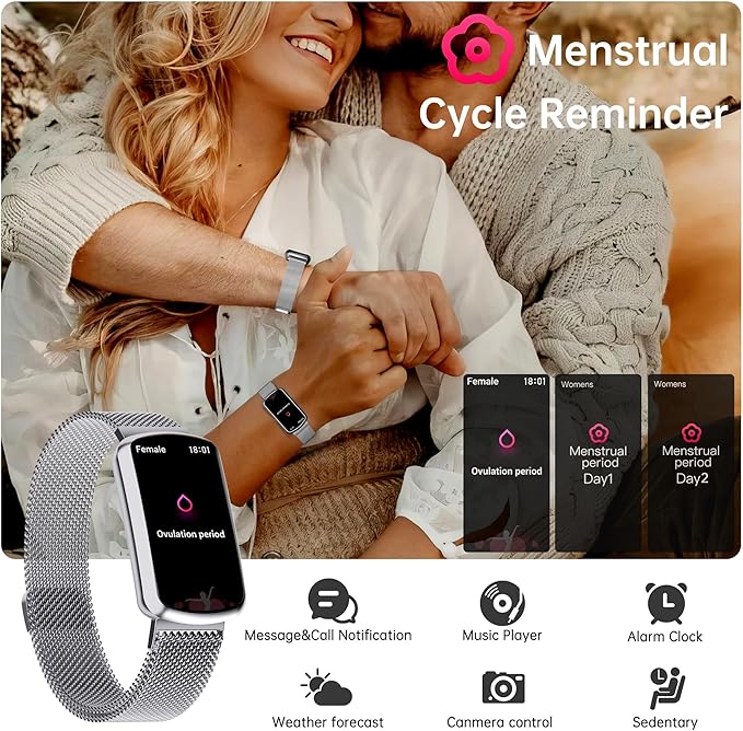 Health Fitness Tracker with 24/7 Heart Rate and Blood Pressure, Smart Watch with Blood Oxygen Monitor, 120+ Sport Mode, Sleep Tracking Waterproof Activity Tracker for Women Men