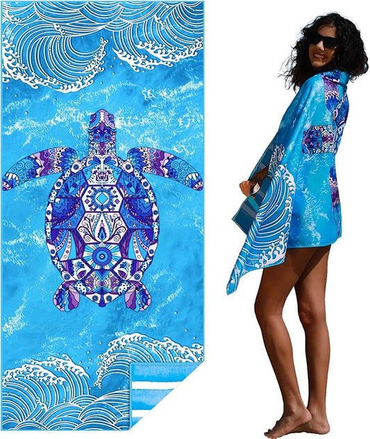 Microfiber Thin Lightweight Beach Towel Sand Free Quick