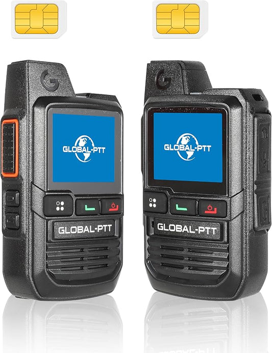 2-Pack Global Walkie Talkies with Sim Cards - (G0)