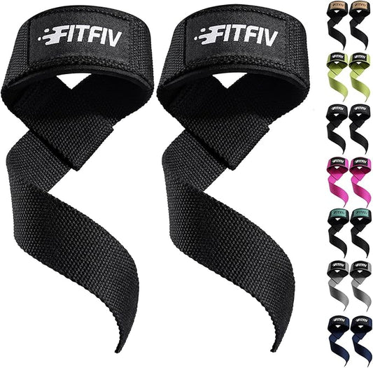 Lifting Straps for Weightlifting, Lifting Wrist Straps for Gym Strength Training, Neoprene-padded Wrist Cushion - Men & Women