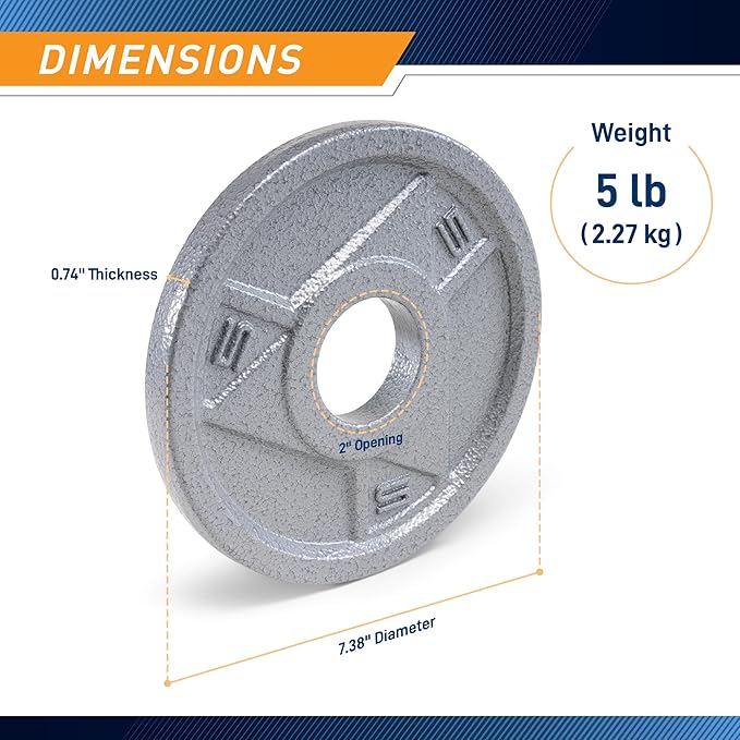 Marcy Classic 2" Cast Iron Olympic Grip Plates