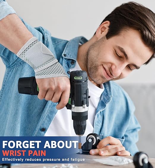 HiRui 2-Pack Ultra-Thin Mesh Wrist Wraps - Breathable, Adjustable Wrist Support for Workouts & Daily Use - Unisex Wrist Brace for Pain Relief, Tendonitis, Carpal Tunnel - One Size Fits All (Gray)