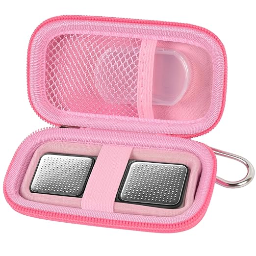 Heart Rate Monitor Case for AliveCor for KardiaMobile 1L 6L Personal EKG Monitor Storage Holder Fits for Cardiac Mobile Portable Heart Rate Monitor Bag Organizer (Pill Box Included) Pink