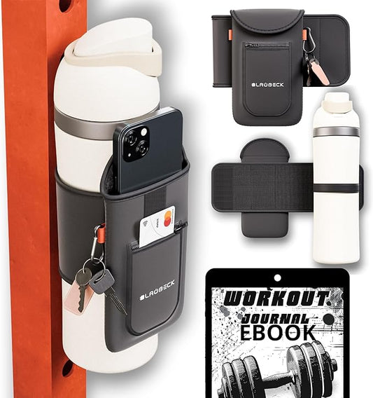 Magnetic Water Bottle Sleeve Bag and Large Pocket 4 Magnets