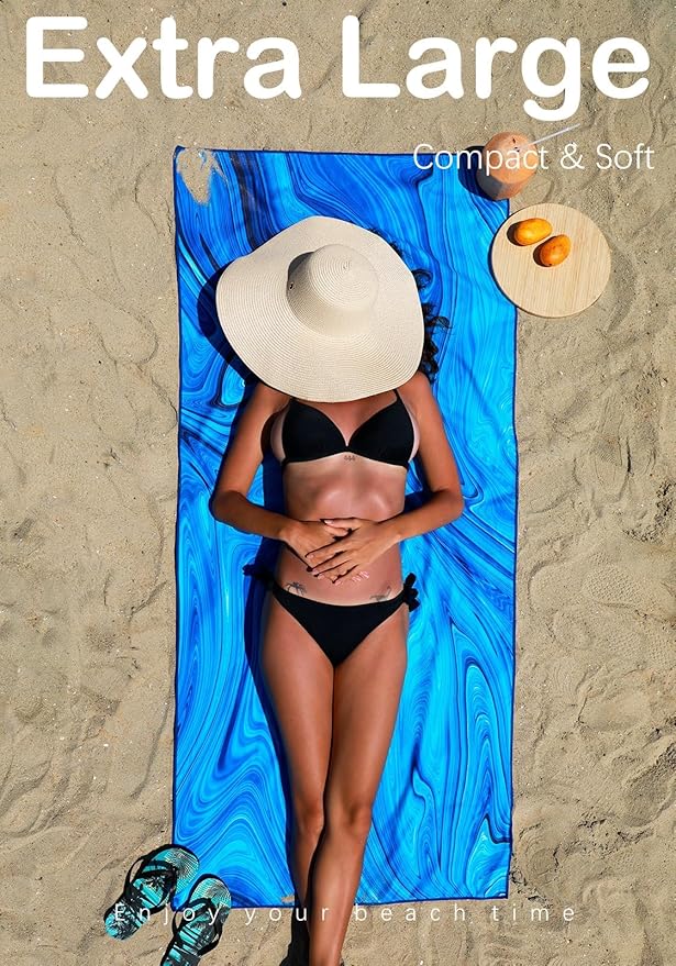 Microfiber Lightweight Beach Towel Sand Free Quick Dry